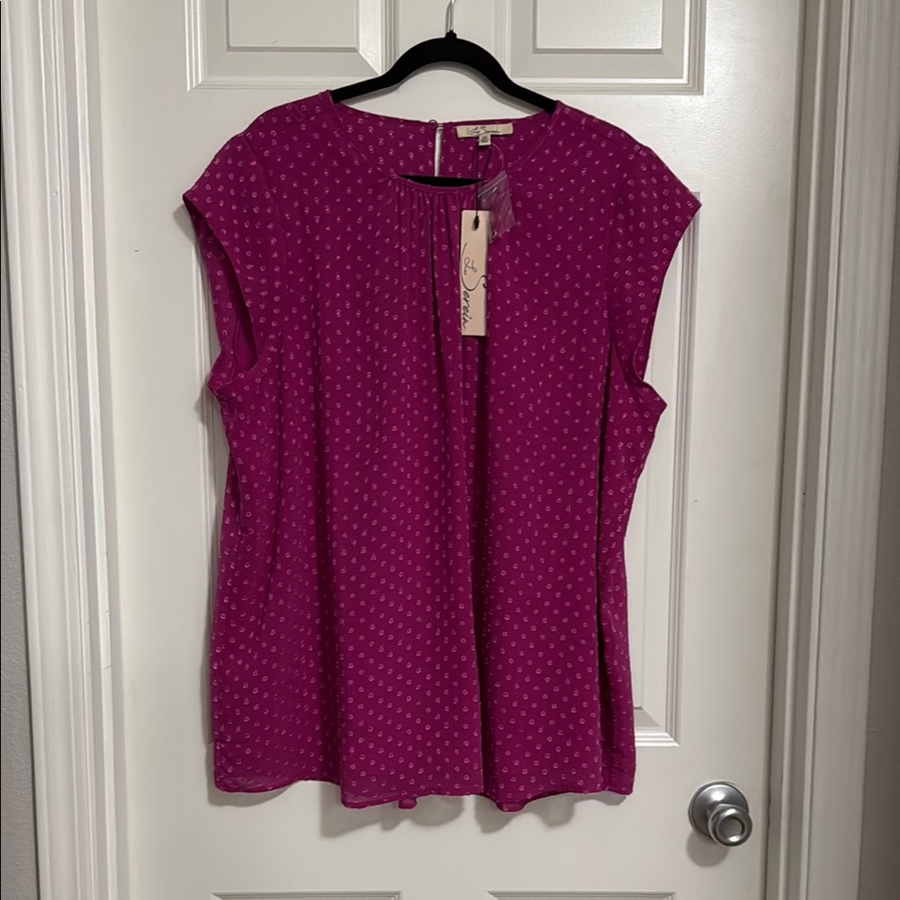 Pink Blouse with Textured Pattern
